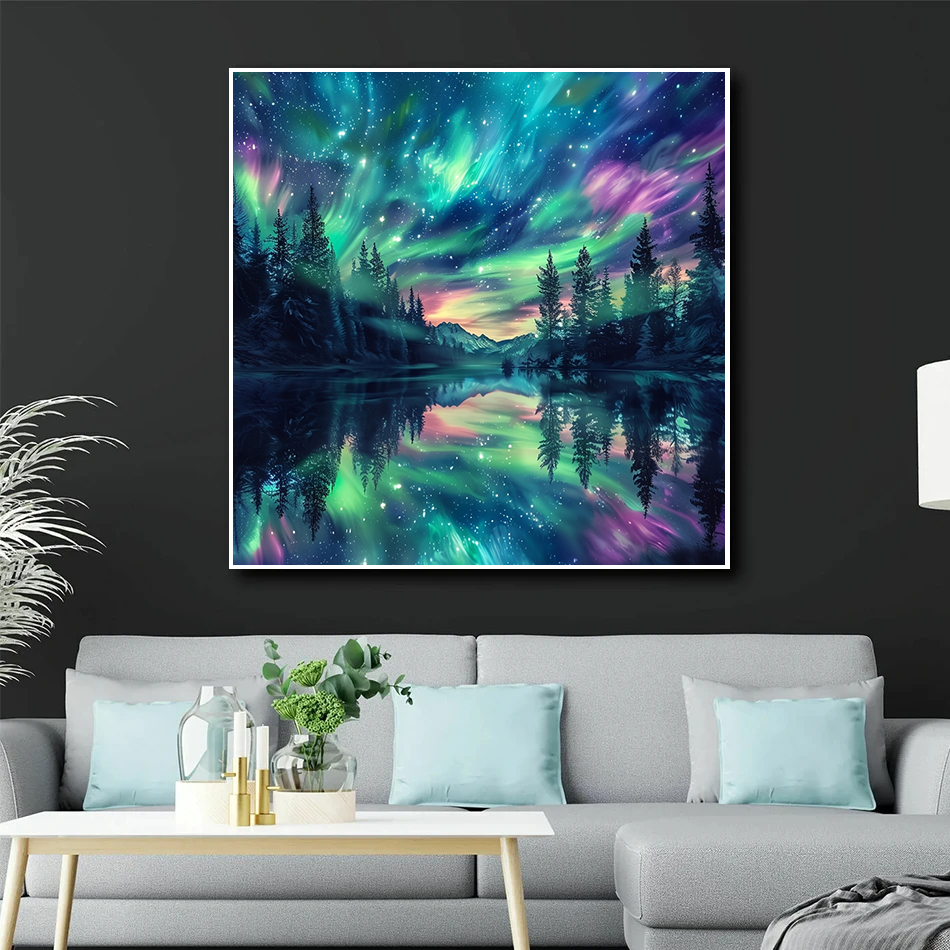 Frameless, DIY Diamond Paintin - Resin Art Wallpaper 评论和价格