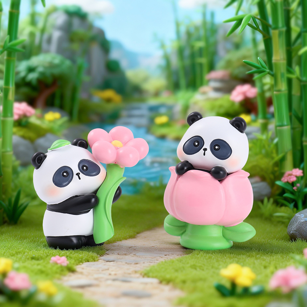 2026 New Panda Flower's Spring - Resin Art Case 评论和价格