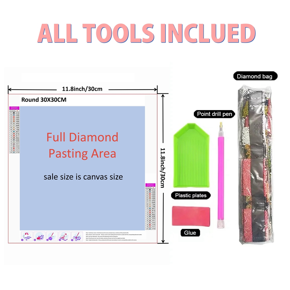 1pc frameless  5D Diamond Pain - Resin Art Wallpaper 评论和价格