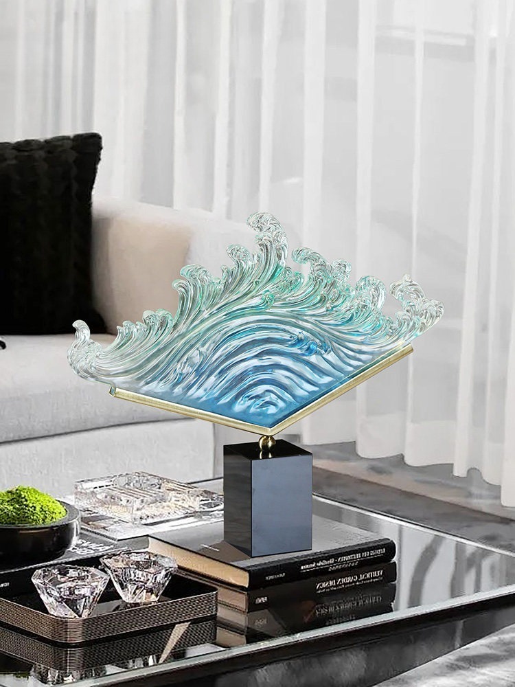 Transparent Gradient Ocean Wav - Resin Art Wedding Gift 评论和价格