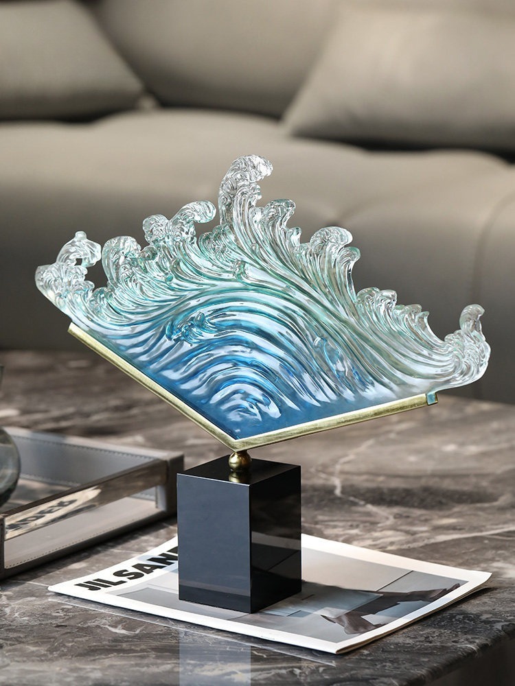 Transparent Gradient Ocean Wav - Resin Art Wedding Gift 评论和价格
