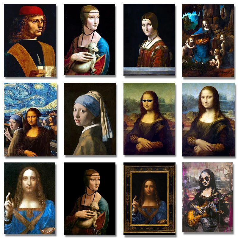 Leonardo Da Vinci Artwork Salv - Resin Art Wallpaper 评论和价格