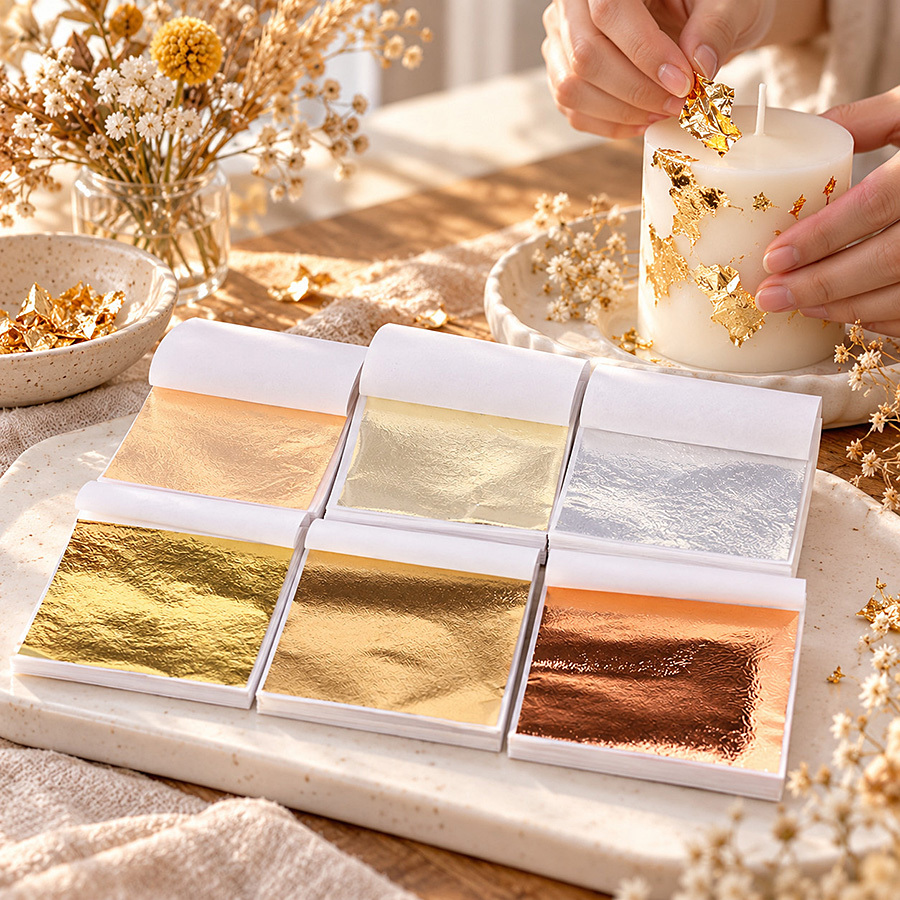 100 Sheets Golden Foil Paper f - Resin Art Wedding Gift 评论和价格