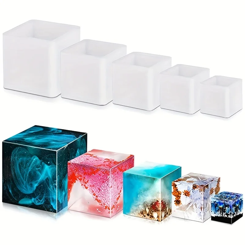 5 pcs Square Resin Mold Silico - Resin Art Case 评论和价格