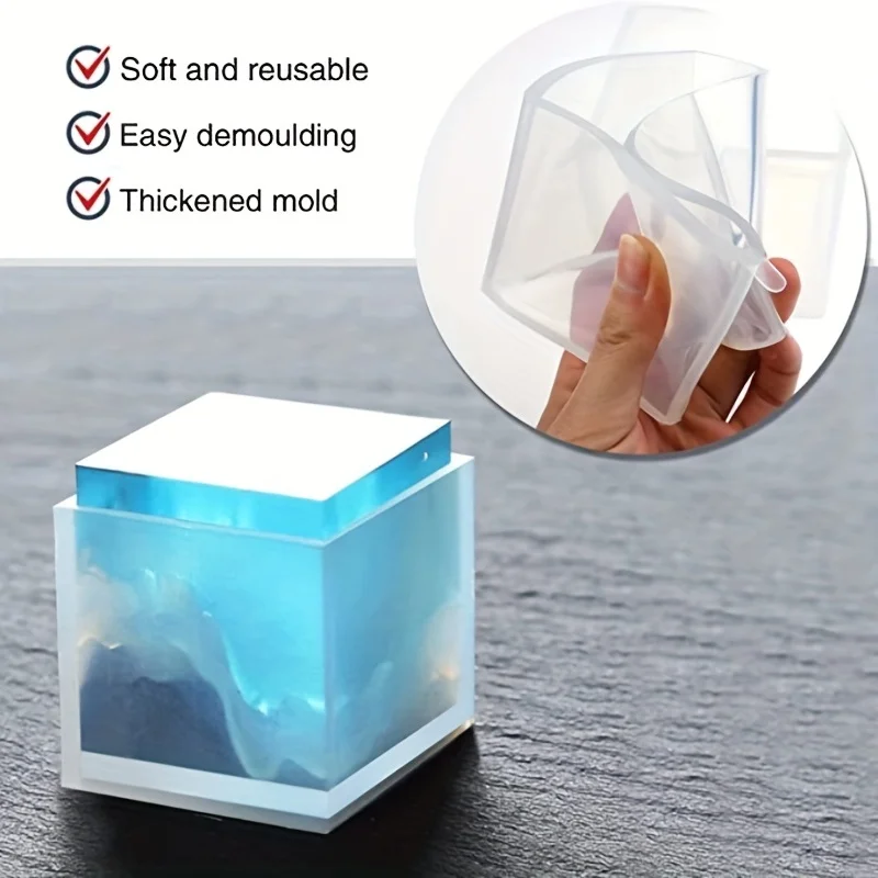 5 pcs Square Resin Mold Silico - Resin Art Case 评论和价格